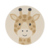 Rond wasbaar kindervloerkleed - Sammy Giraffe Beige - thumbnail 1