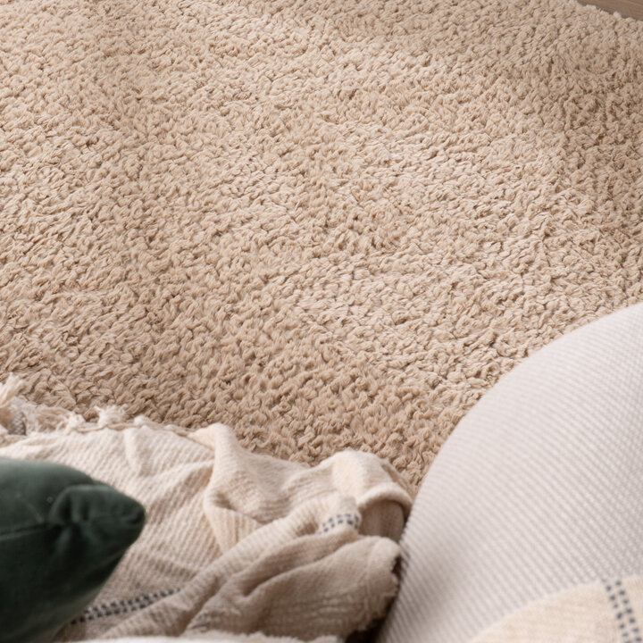 Rond fluffy vloerkleed - Bobby Beige - 2