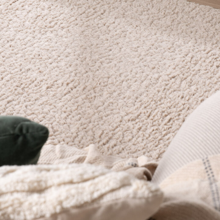Rond fluffy vloerkleed - Bobby Creme - 2