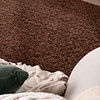 Rond fluffy vloerkleed - Bobby Donkerbruin - thumbnail 2