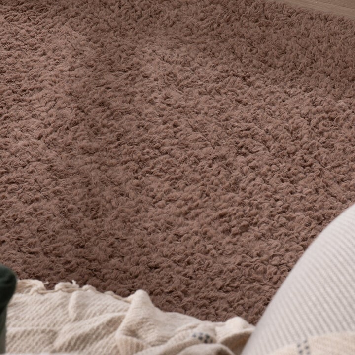 Rond fluffy vloerkleed - Bobby Bruin - 2