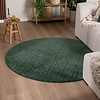 Rond fluffy vloerkleed - Bobby Groen - thumbnail