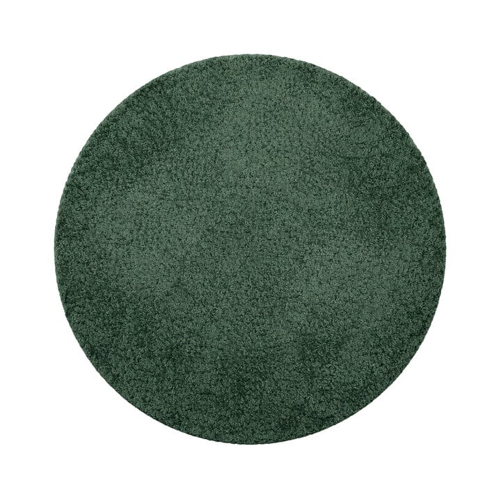 Rond fluffy vloerkleed - Bobby Groen - 1