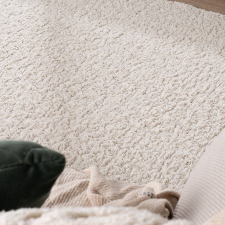 Rond fluffy vloerkleed - Bobby Wit - 2