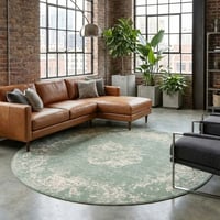 Rond vintage vloerkleed - Wonder Groen