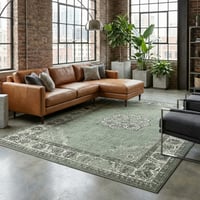 Vintage vloerkleed - Wonder Groen/Zwart