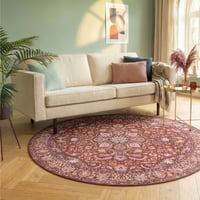 Rond vintage vloerkleed - Imagine Medaillon Rood