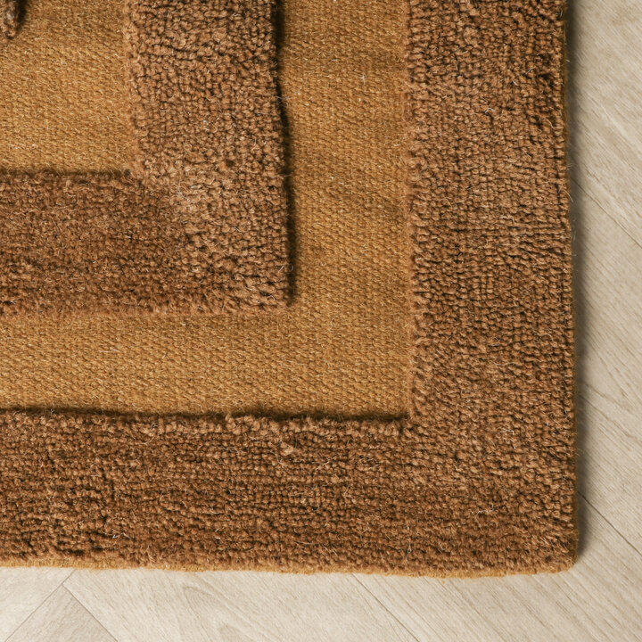 Wollen vloerkleed - Judith Border Bruin - 4