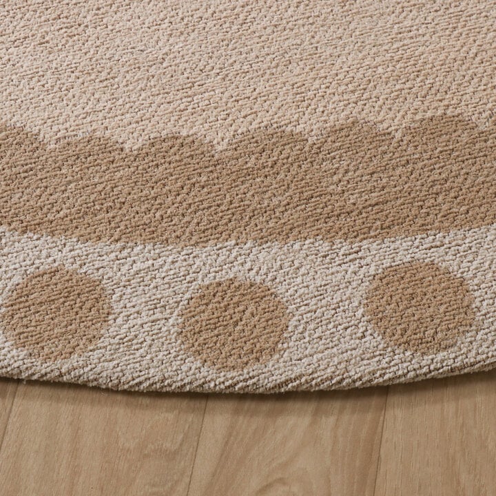 Rond katoenen vloerkleed - Nola Border Creme - 5