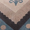 Katoenen vloerkleed - Nola Border Blauw - thumbnail 3