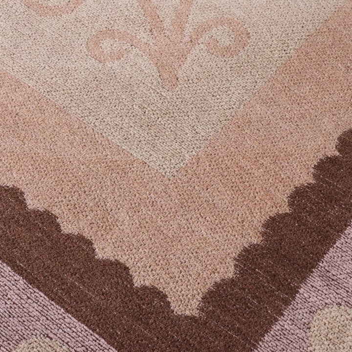 Katoenen vloerkleed - Nola Border Beige - 3