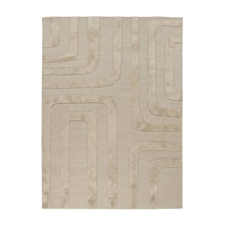 Wollen vloerkleed - Judith Lines Greige - 1