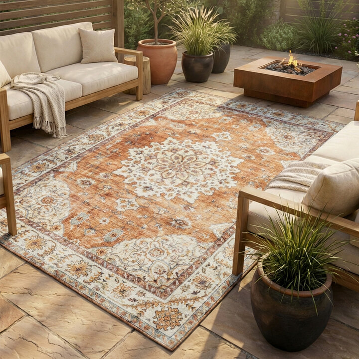 Vintage buitenkleed - Santo Medaillon Terra