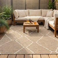 Jute buitenkleed - Fora Lines Naturel