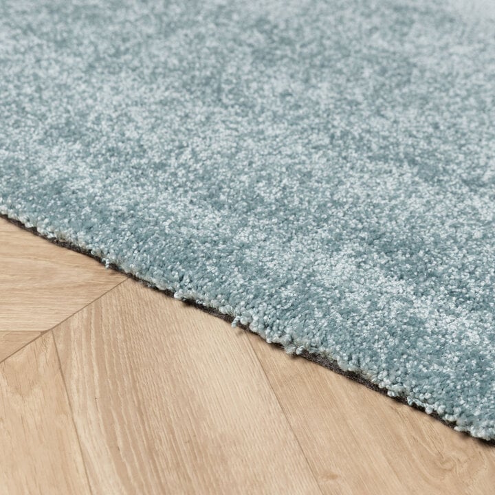 Rond wasbaar vloerkleed - Clean Lichtblauw - 4