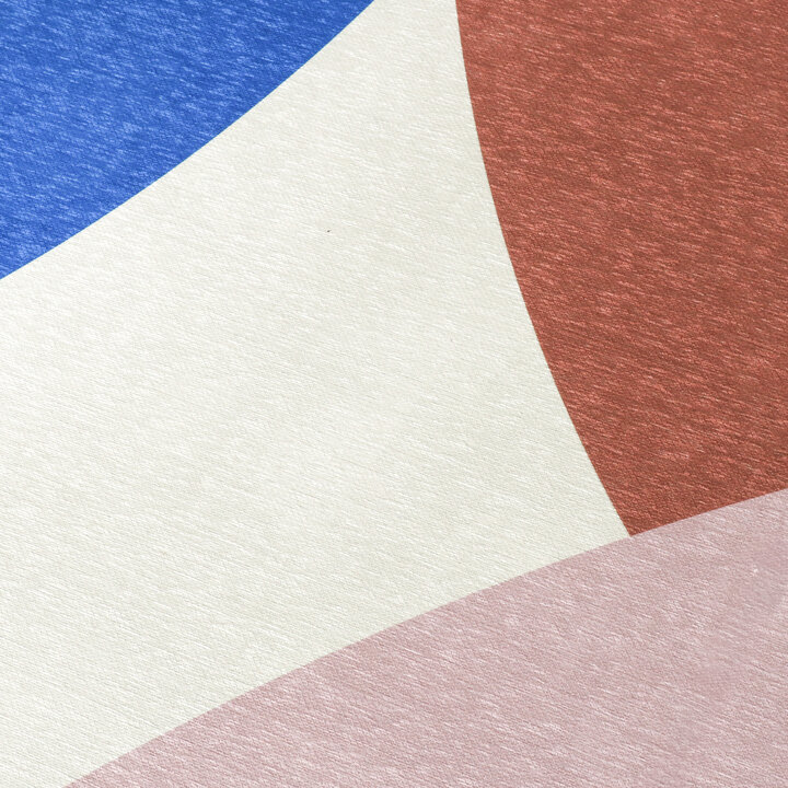 Geometrisch vloerkleed - Swing Circles Blauw/Roze - 3