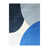 Geometrisch vloerkleed - Swing Circles Blauw - thumbnail 1