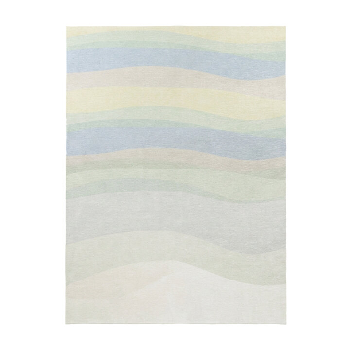 Geometrisch vloerkleed - Swing Waves Blauw/Groen - 1