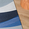 Geometrisch vloerkleed - Swing Waves Blauw - thumbnail 2