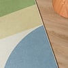 Geometrisch vloerkleed - Swing Shapes Blauw/Groen - thumbnail 2