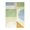 Geometrisch vloerkleed - Swing Shapes Blauw/Groen - thumbnail 1