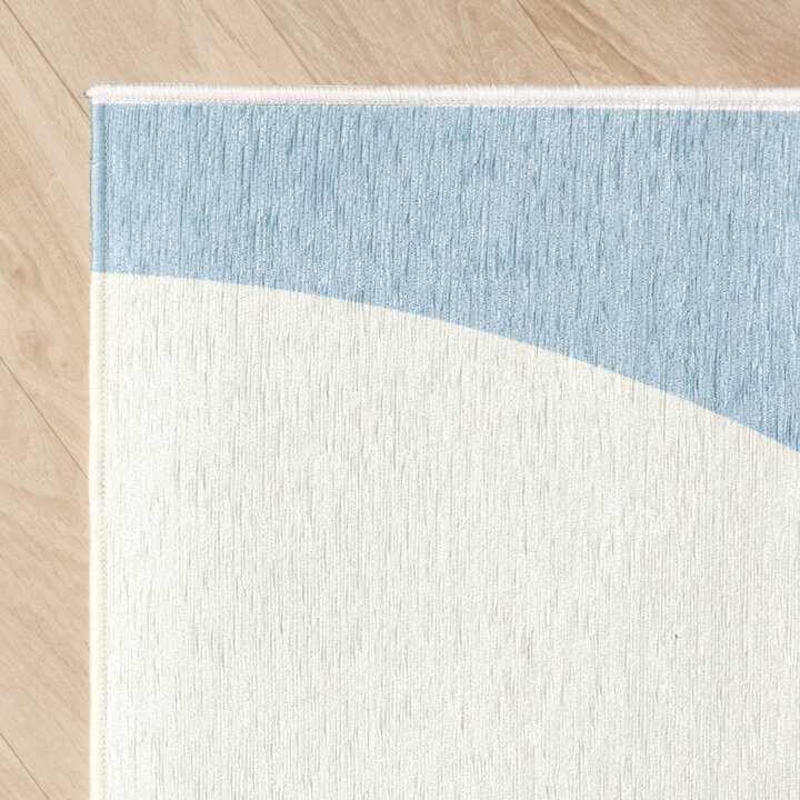 Geometrisch vloerkleed - Swing Shapes Blauw/Bruin - 4