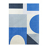 Geometrisch vloerkleed - Swing Shapes Blauw - thumbnail 1