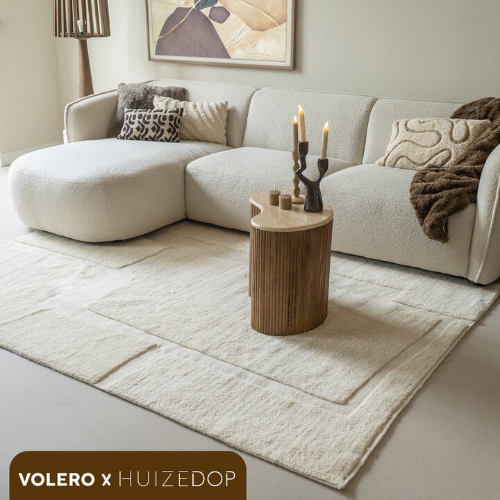 Wollen vloerkleed - Judith Pebble Creme - 8