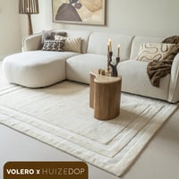 Wollen vloerkleed - Judith Border Creme