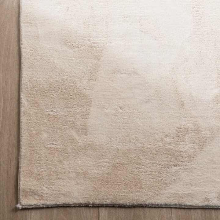 Vierkant laagpolig vloerkleed - Cozy Creme - 4