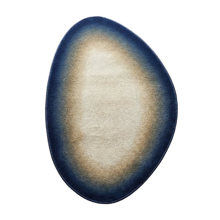 Organisch vloerkleed - Mellow Blauw/Geel - 1