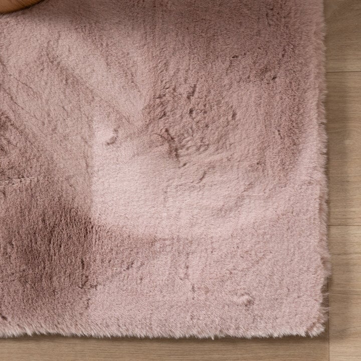 Vierkant hoogpolig vloerkleed - Comfy Supreme Roze - 4