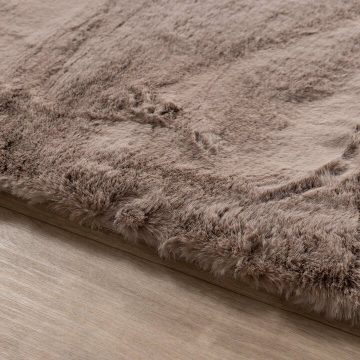 Vierkant hoogpolig vloerkleed - Comfy Supreme Taupe - 5