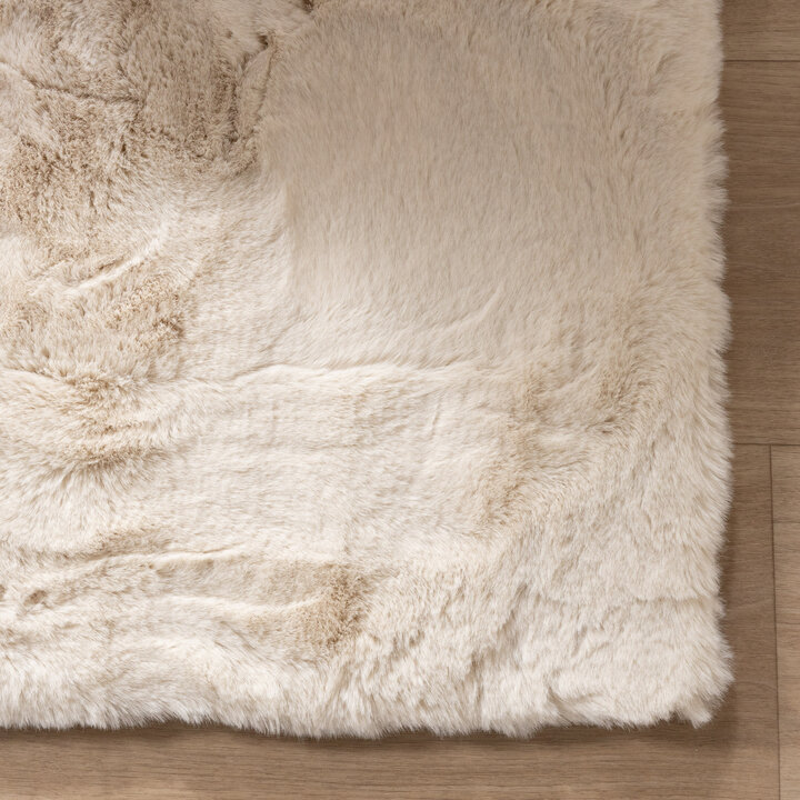 Vierkant hoogpolig vloerkleed - Comfy Supreme Creme - 4