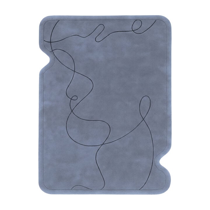 Organisch vloerkleed - Elodie Blauw - 1