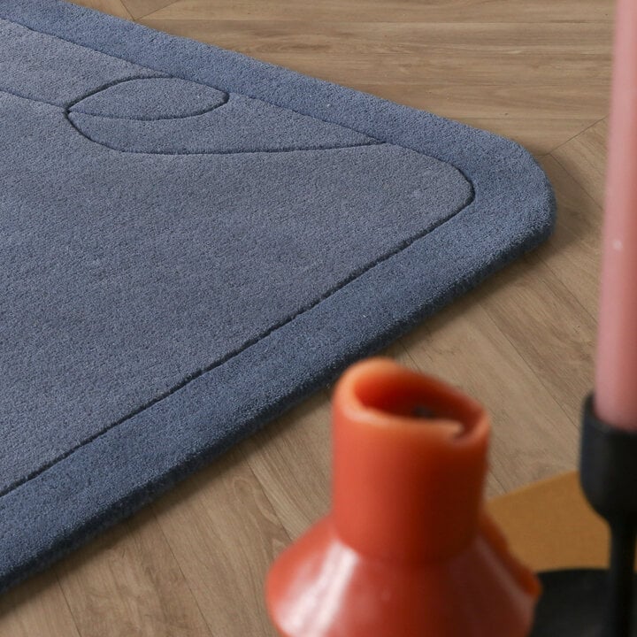 Organisch vloerkleed - Elodie Blauw - 2