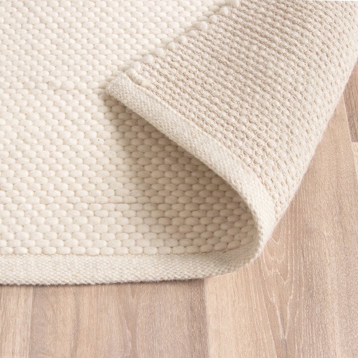 Vierkant wollen vloerkleed - Feline Wit - 6