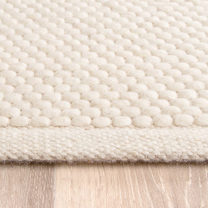 Vierkant wollen vloerkleed - Feline Wit - 5