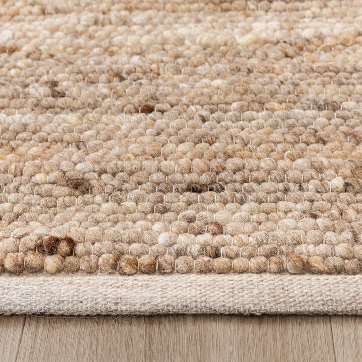 Vierkant wollen vloerkleed - Feline Taupe/Gemeleerd - 4