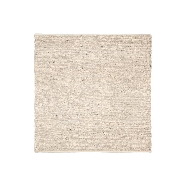 Vierkant wollen vloerkleed - Feline Wit/Gemeleerd - 1