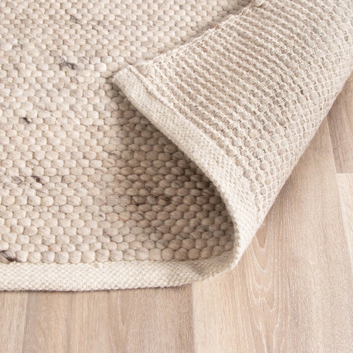 Vierkant wollen vloerkleed - Feline Wit/Gemeleerd - 6