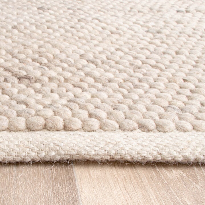 Vierkant wollen vloerkleed - Feline Wit/Gemeleerd - 4