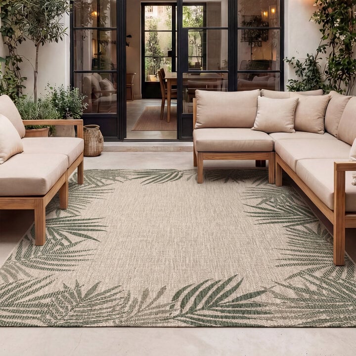 Buiten vloerkleed - Tiga Edge Groen 