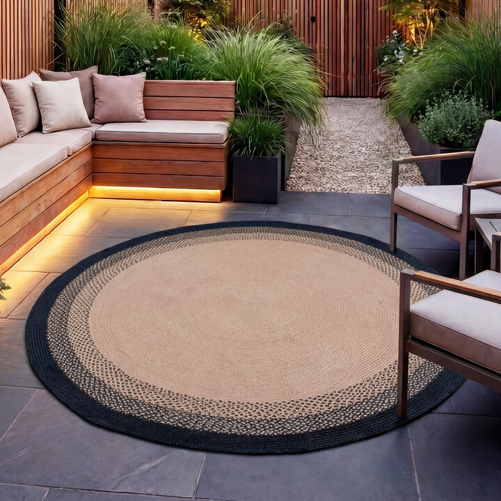 Rond binnen- & buitenkleed - Florence Zwart