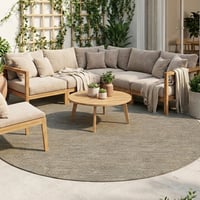 Rond buitenkleed - Malta Arrow Naturel