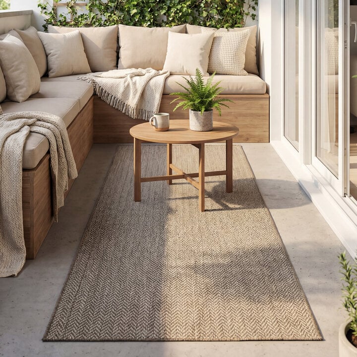 Balkonkleed - Malta Arrow Naturel