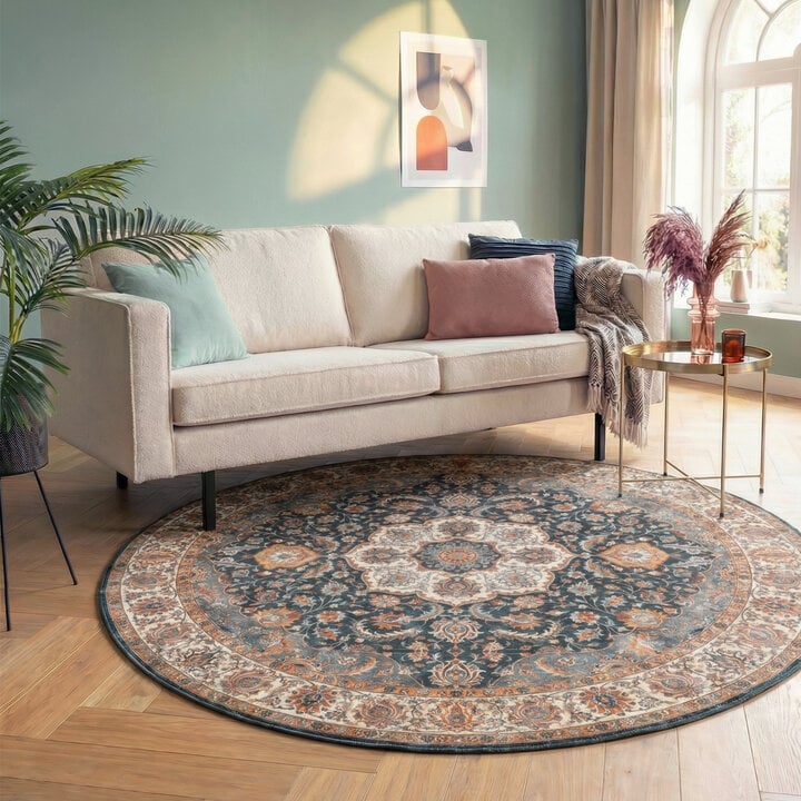 Rond vintage vloerkleed - Imagine Medaillon Rustiek