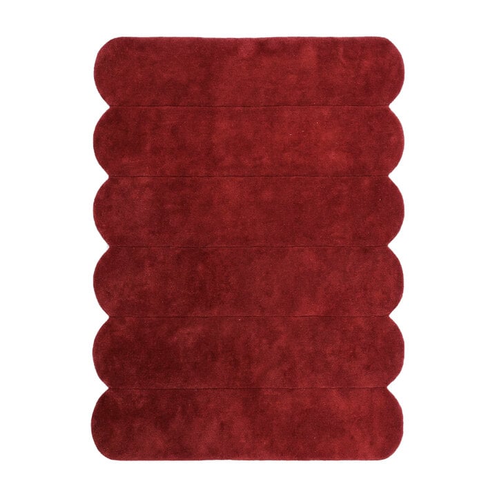 Organisch vloerkleed - Chester Lines Rood - 1