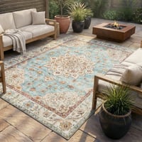 Vintage buitenkleed - Santo Medaillon Lichtblauw