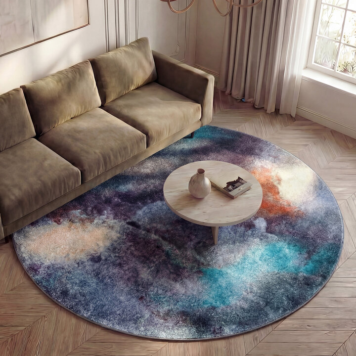 Rond design vloerkleed - Lunara Multicolor